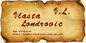 Vlasta Londrović vizit kartica